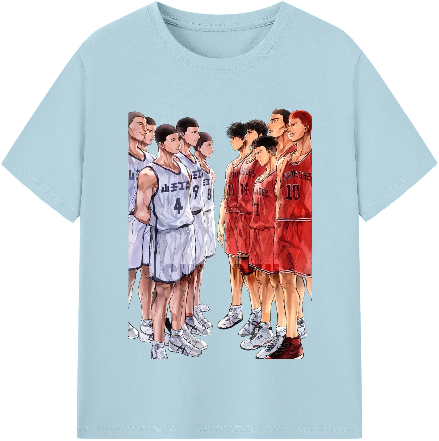 SLAM DUNK／スラムダンク 綿100％半袖Tシャツ（フロントプリント）